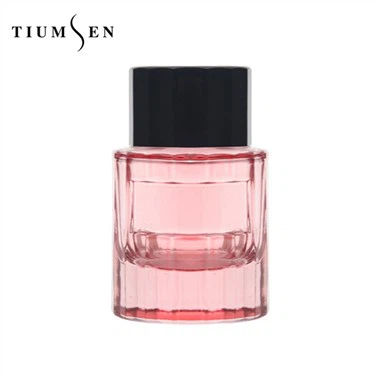 Винтажный розовый стеклянный флакон духов